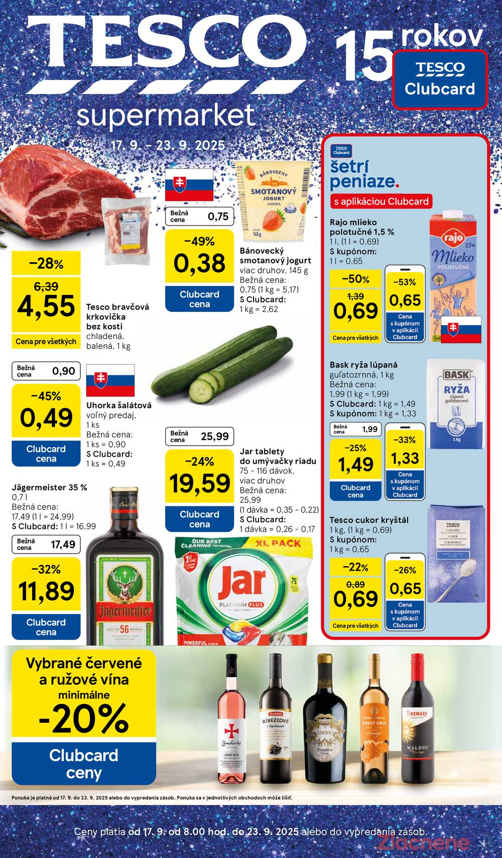 Leták Tesco - Tesco supermarkety od 17.9. do 23.9.2025 - strana 1