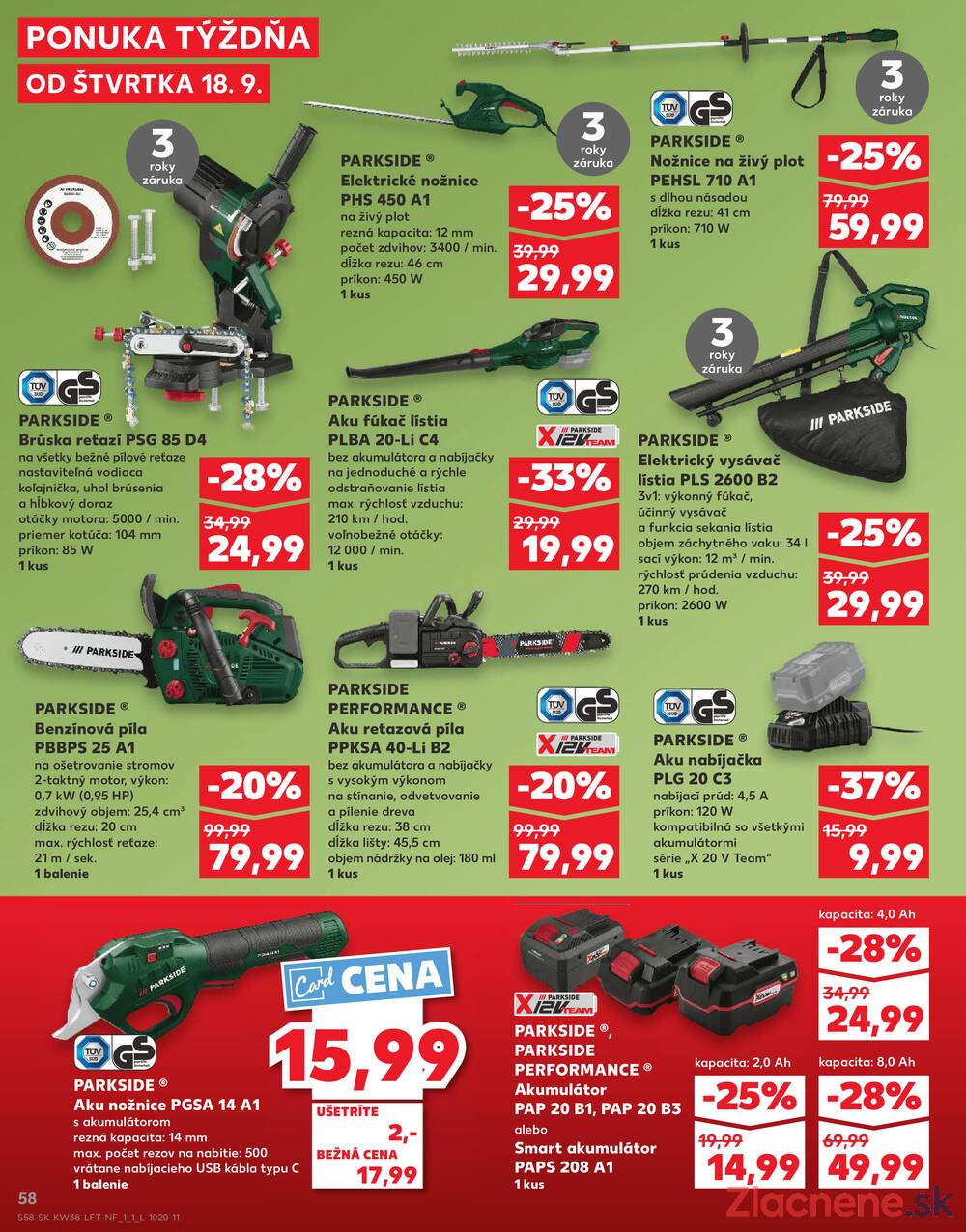 Leták Kaufland - Kaufland 18.9. - 24.9. - Kaufland Sabinov - strana 58