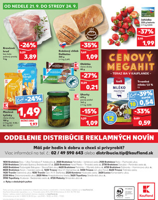 Kaufland 18.9. - 24.9. - Kaufland Bratislava - Bory