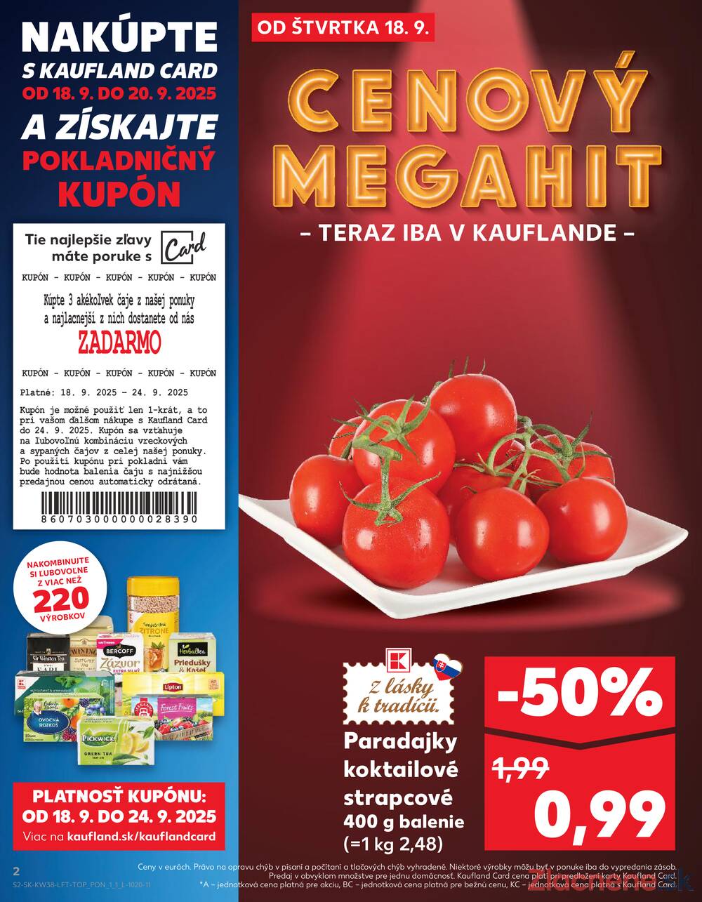 Leták Kaufland - Kaufland 18.9. - 24.9. - Kaufland Prešov - Sekčov  - strana 2