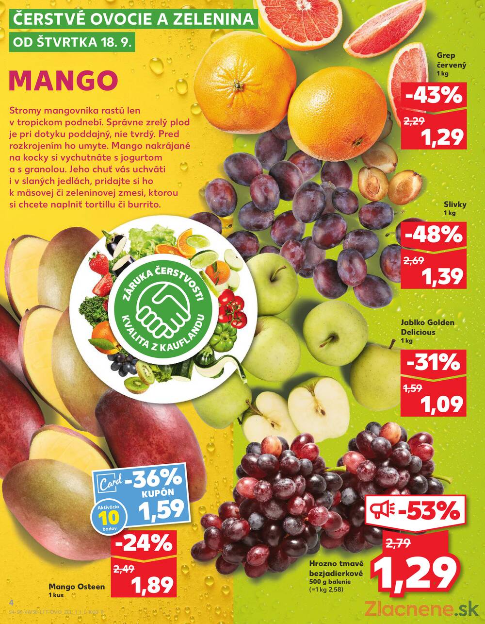 Leták Kaufland - Kaufland 18.9. - 24.9. - Kaufland Prešov - Sekčov  - strana 4