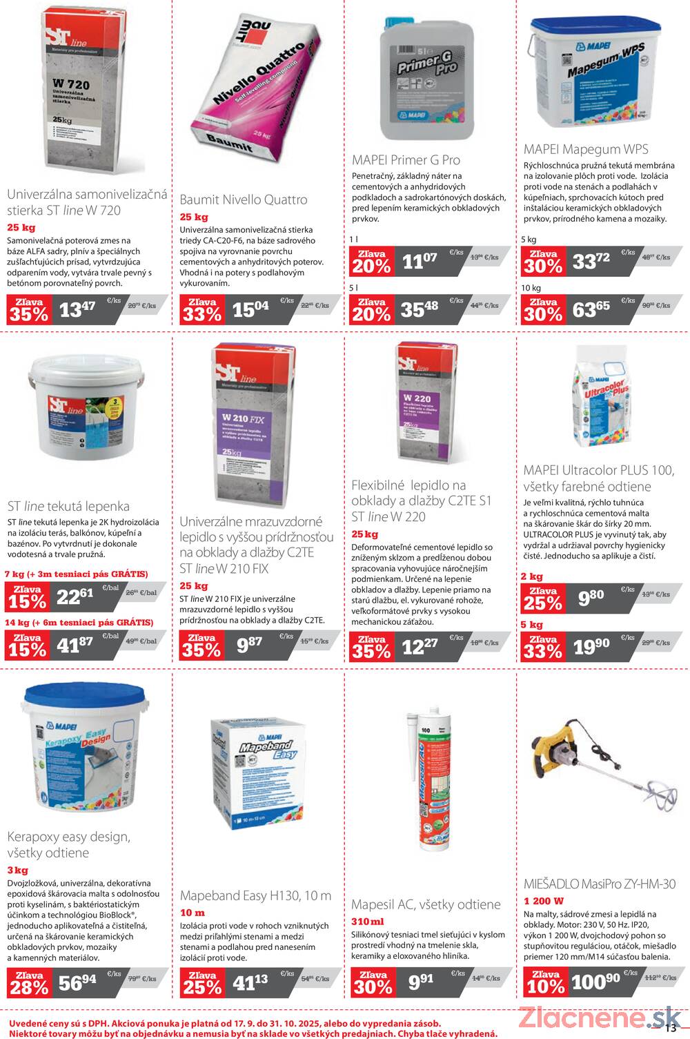 Leták STAVMAT
		  platný do 31.10.2025 - strana 13