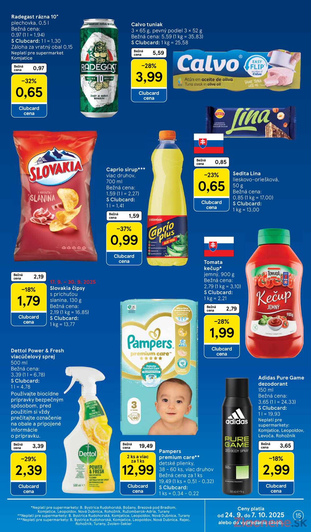 Leták Tesco - Tesco supermarkety od 24.9. do 30.9.2025 - strana 15 Leták Tesco - Tesco supermarkety od 24.9. do 30.9.2025 - strana 15