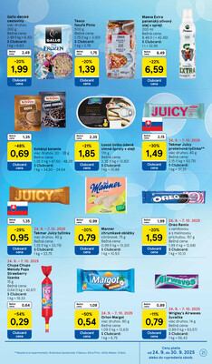 Tesco malé hypermarkety od 24.9. do 30.9.2025