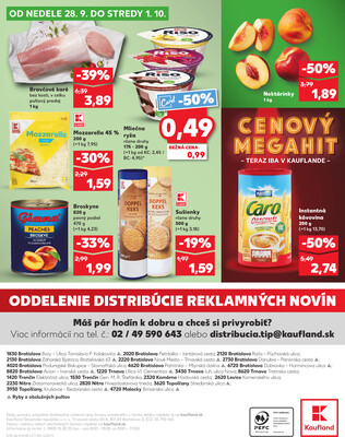 Kaufland 25.9. - 1.10. - Kaufland  Bratislava - Zahorska Bystrica