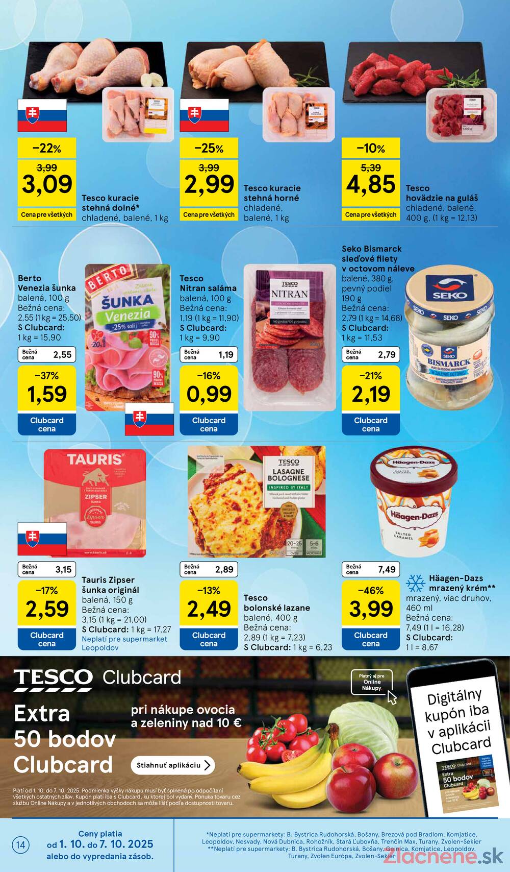 Leták Tesco - Tesco supermarkety od 1.10. do 7.10.2025 - strana 14