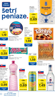 Tesco supermarkety od 1.10. do 7.10.2025