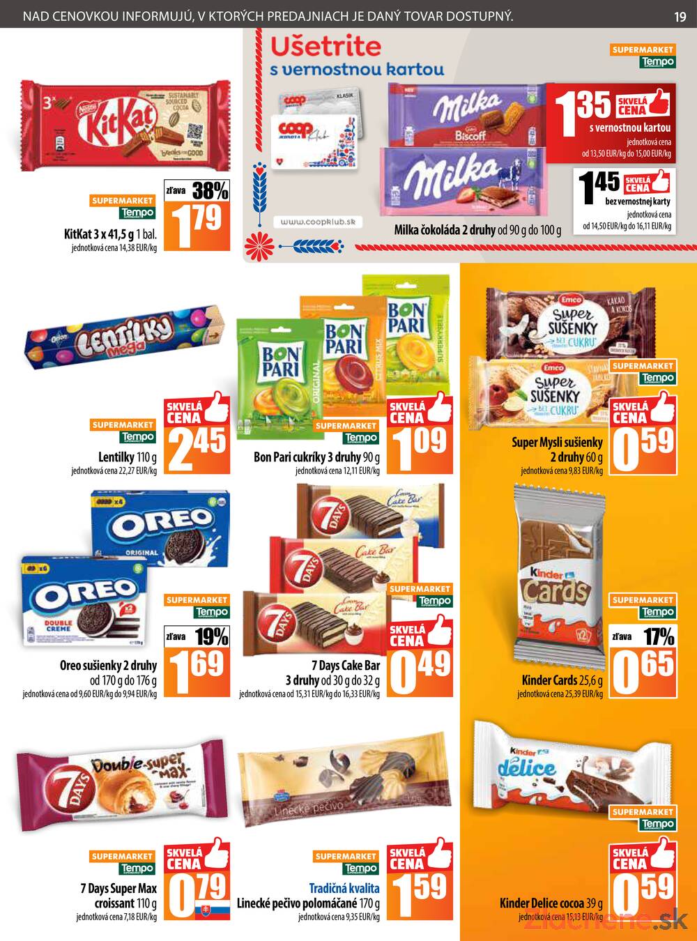 Leták COOP Jednota Slovensko - COOP do 1.10. - strana 19