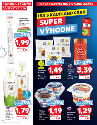 Kaufland 2.10. - 8.10. - Kaufland Piešťany