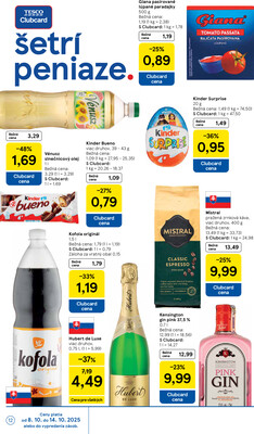 Tesco malé hypermarkety od 8.10. do 14.10.2025