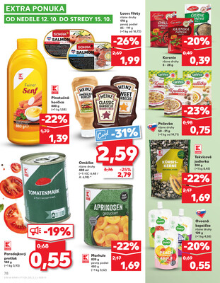 Kaufland 9.10. - 15.10. - Kaufland Poprad - Jiřího Wolkera