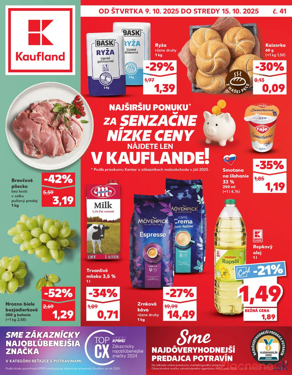 Leták Kaufland - Kaufland 9.10. - 15.10. - Kaufland Veľký Meder - strana 1