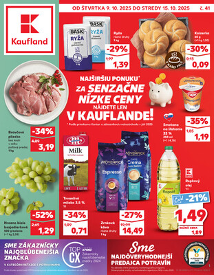Leták Kaufland 9.10. - 15.10. - Kaufland Šamorín-Mliečno - Krajinská cesta