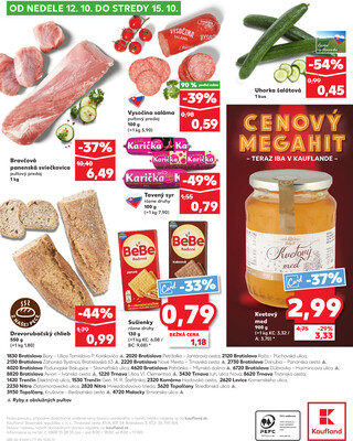Kaufland 9.10. - 15.10. - Kaufland Bratislava - Nové Mesto