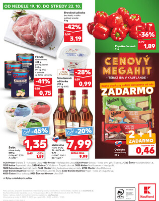 Kaufland 16.10. - 22.10. - Kaufland Prešov - Sekčov 