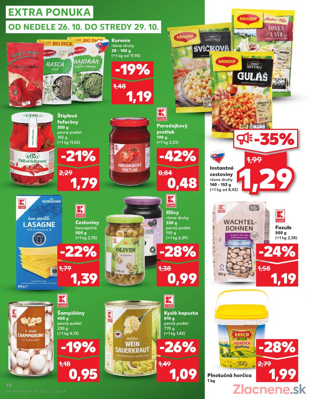 Leták Kaufland - Kaufland 23.10. - 29.10. - Kaufland Púchov - strana 74