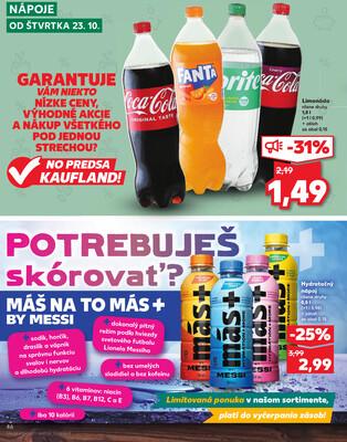 Kaufland 23.10. - 29.10. - Kaufland Poprad - Jiřího Wolkera