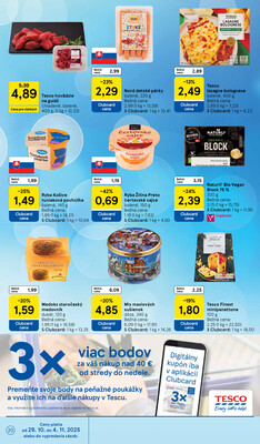 Tesco supermarkety od 29.10. do 4.11.2025