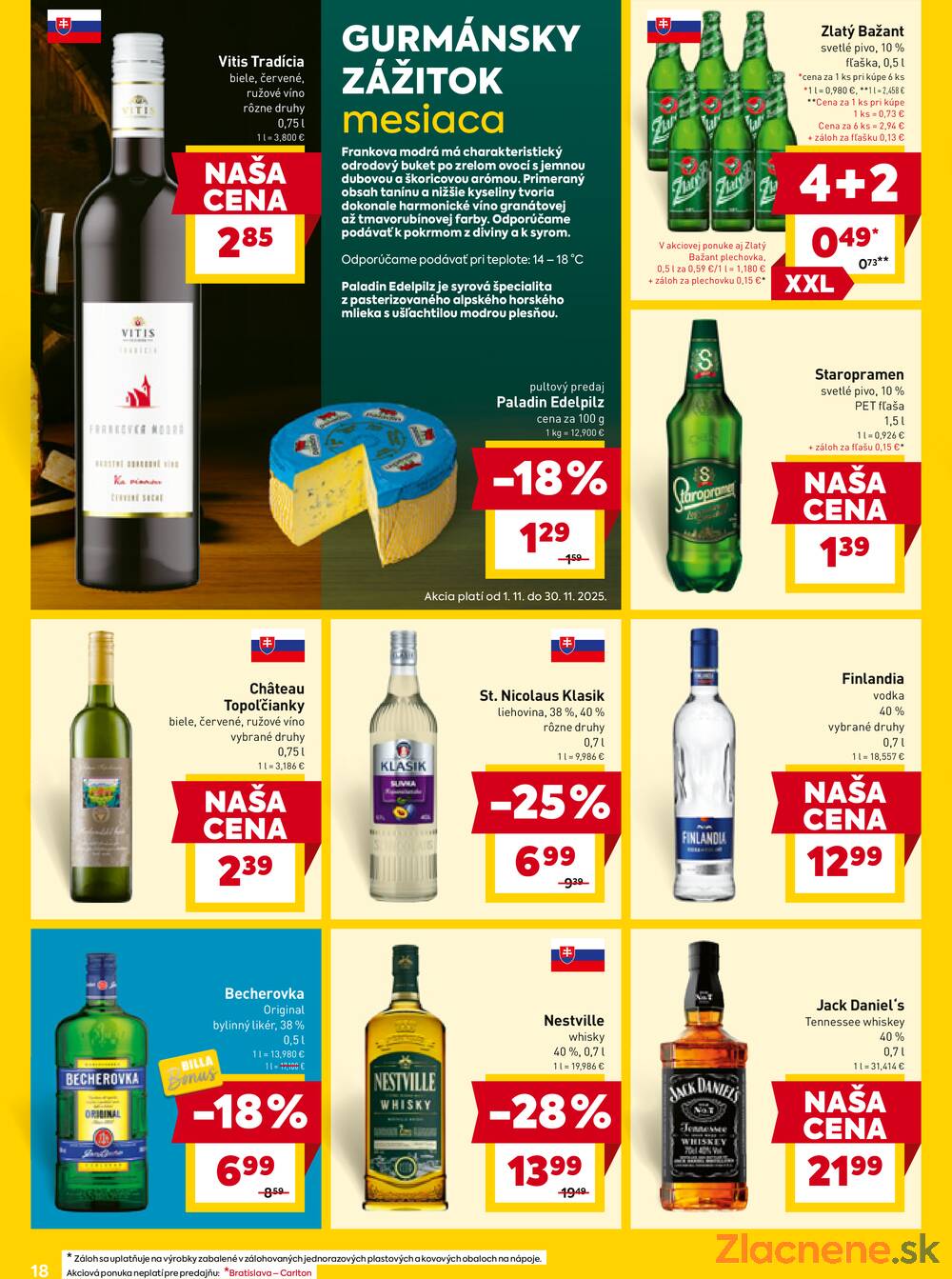 Leták Billa
		  platný do 4.11.2025 - strana 18