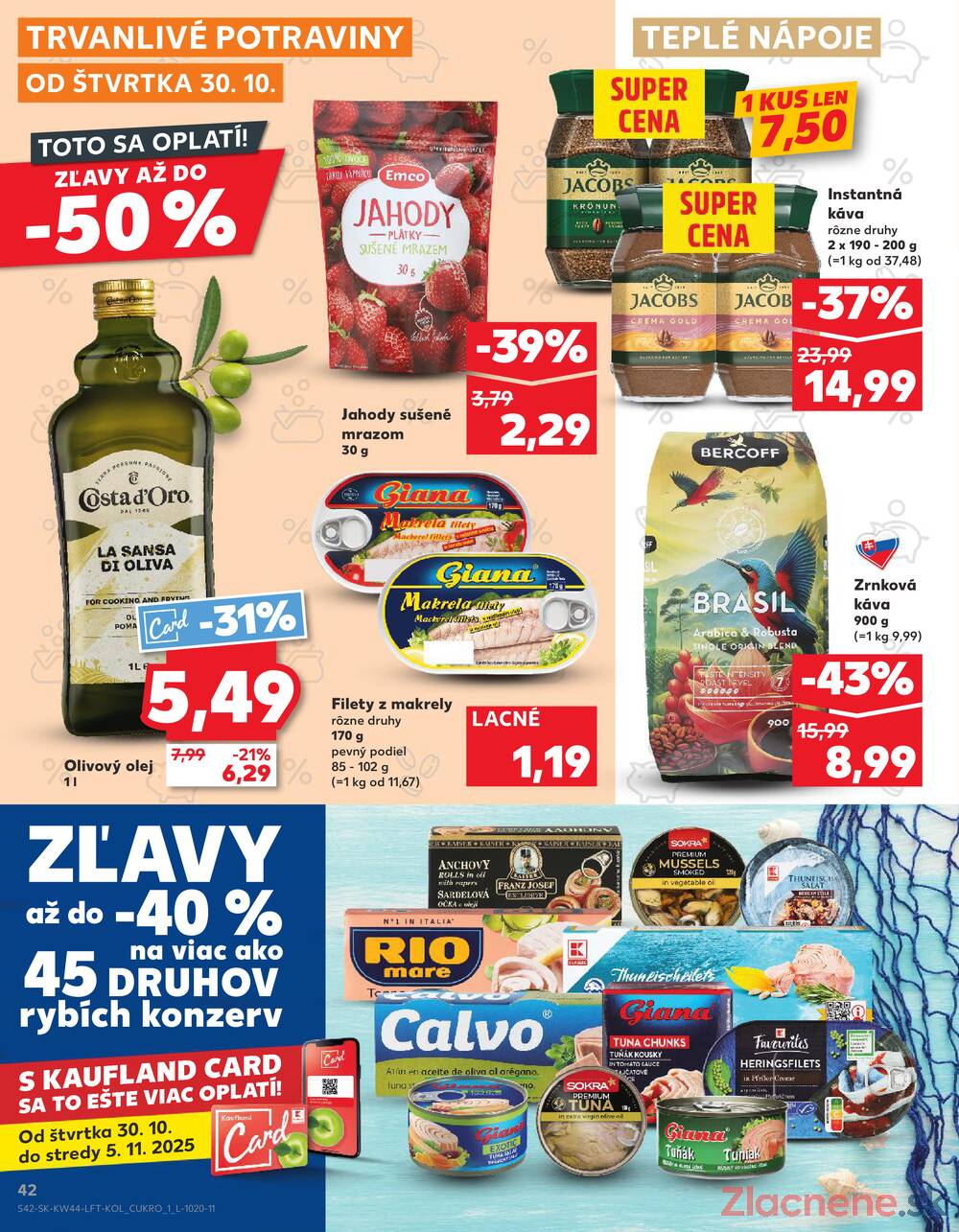 Leták Kaufland - Kaufland 30.10. - 5.11. - Kaufland Trnava - Nová ul. - strana 42