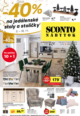 leták SCONTO nábytok