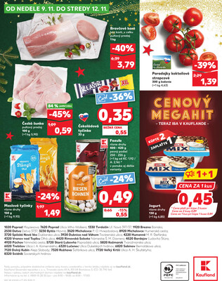Kaufland 6.11. - 12.11. - Kaufland Poprad - Jiřího Wolkera