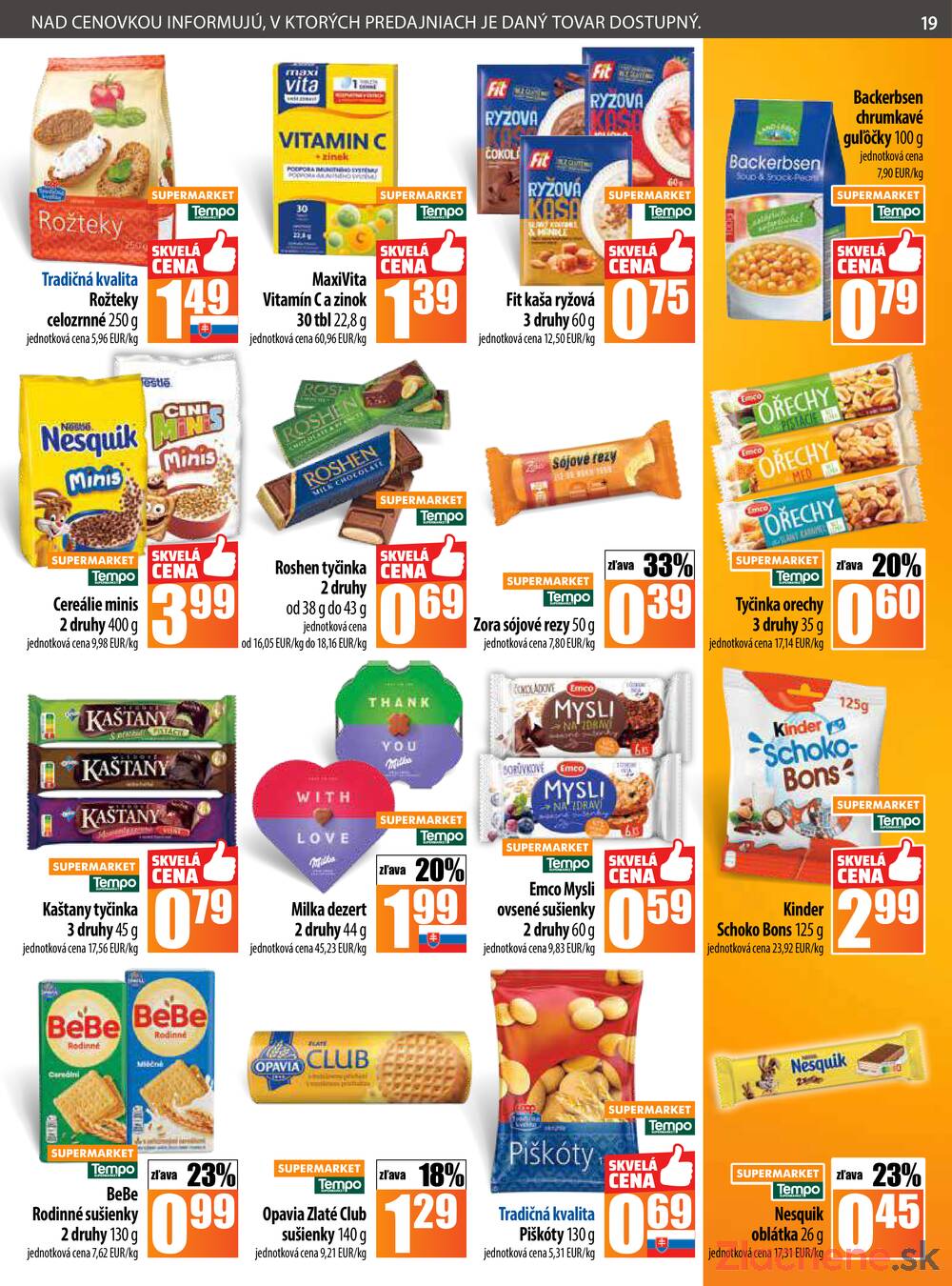 Leták COOP Jednota Slovensko
platný do 12.11.2025 - strana 19