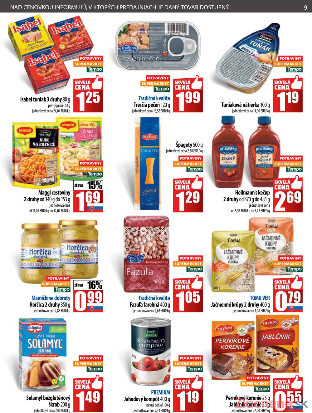 Leták COOP Jednota Slovensko
		  platný do 19.11.2025 - strana 9