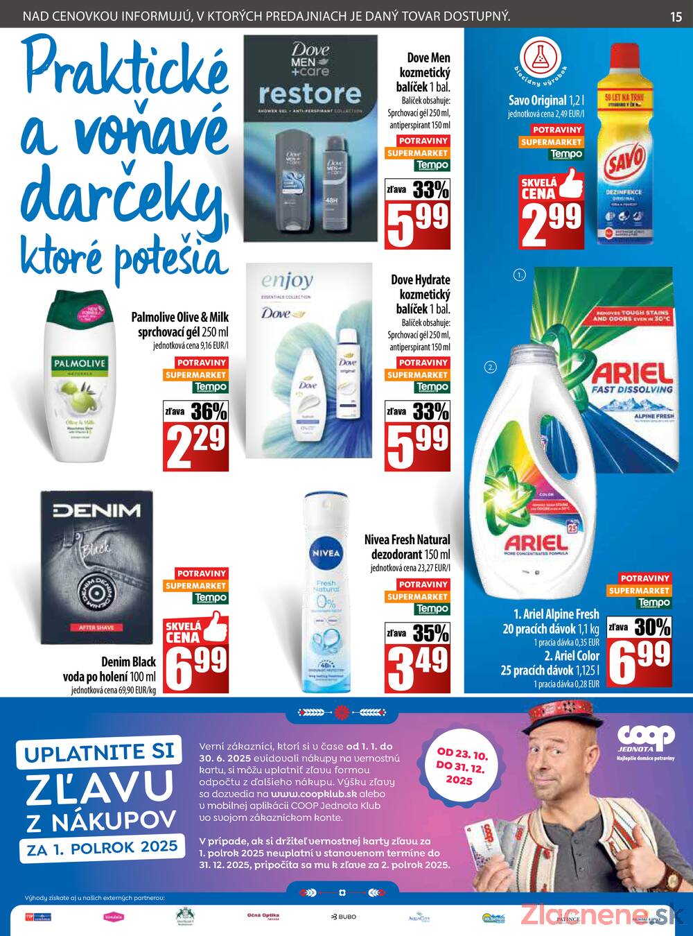 Leták COOP Jednota Slovensko
		  platný do 19.11.2025 - strana 15