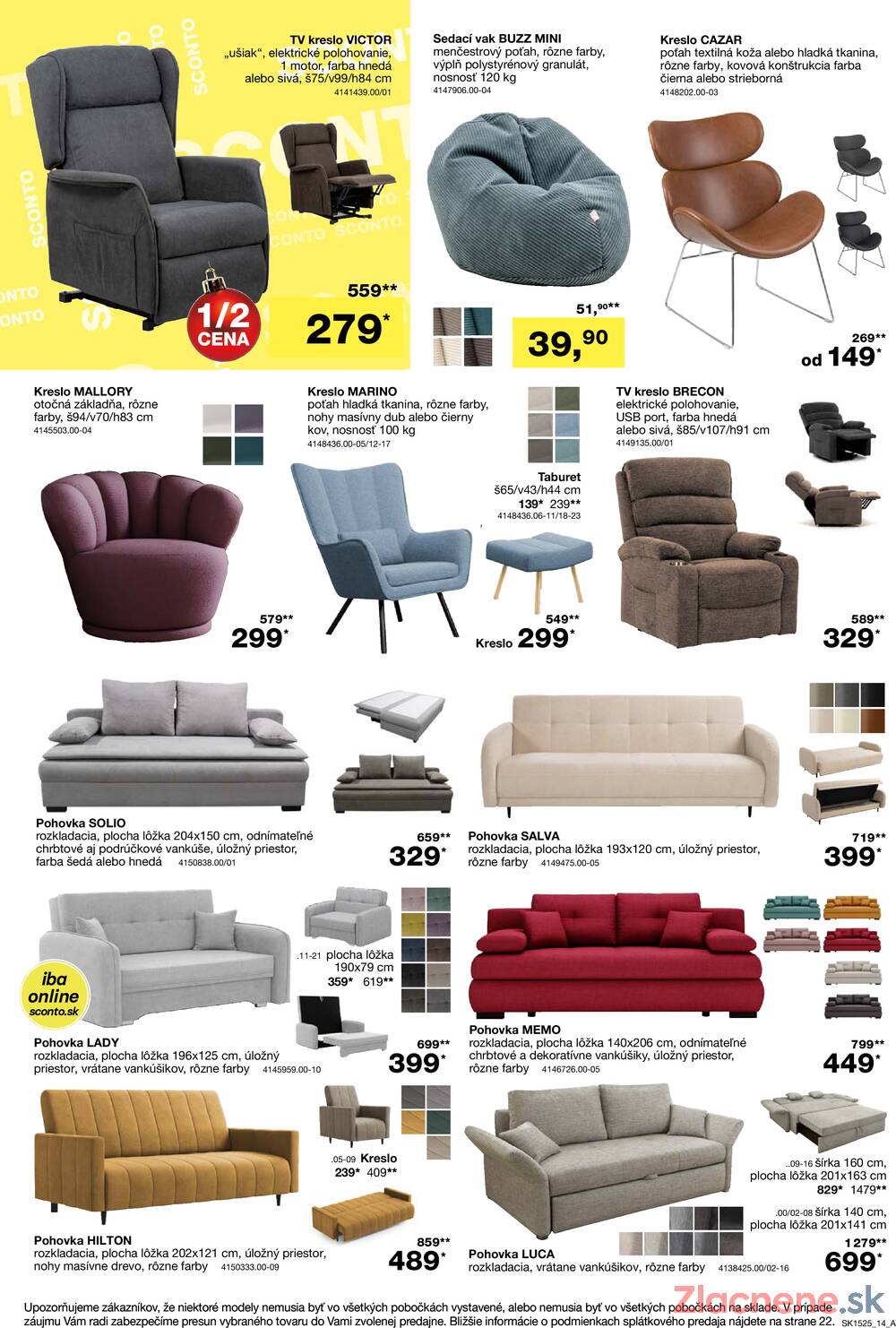 Leták SCONTO nábytok
platný do 21.12.2025 - strana 14