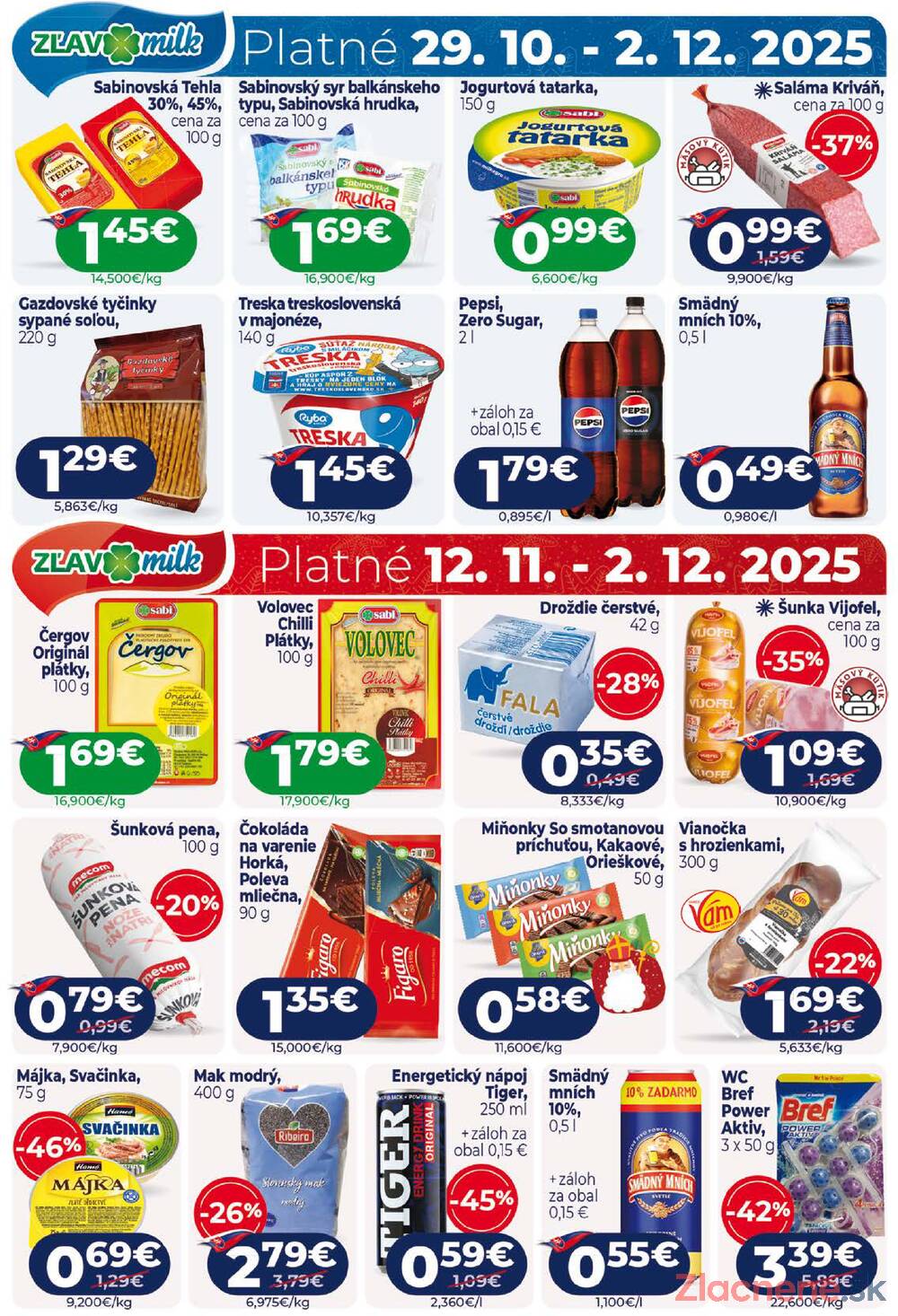 Leták MILK - AGRO
		  platný do 2.12.2025 - strana 16