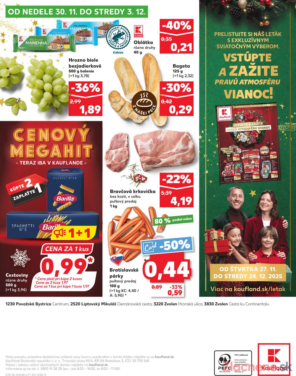 Leták Kaufland - Kaufland 27.11. - 3.12. - Kaufland Liptovský Mikuláš - strana 78