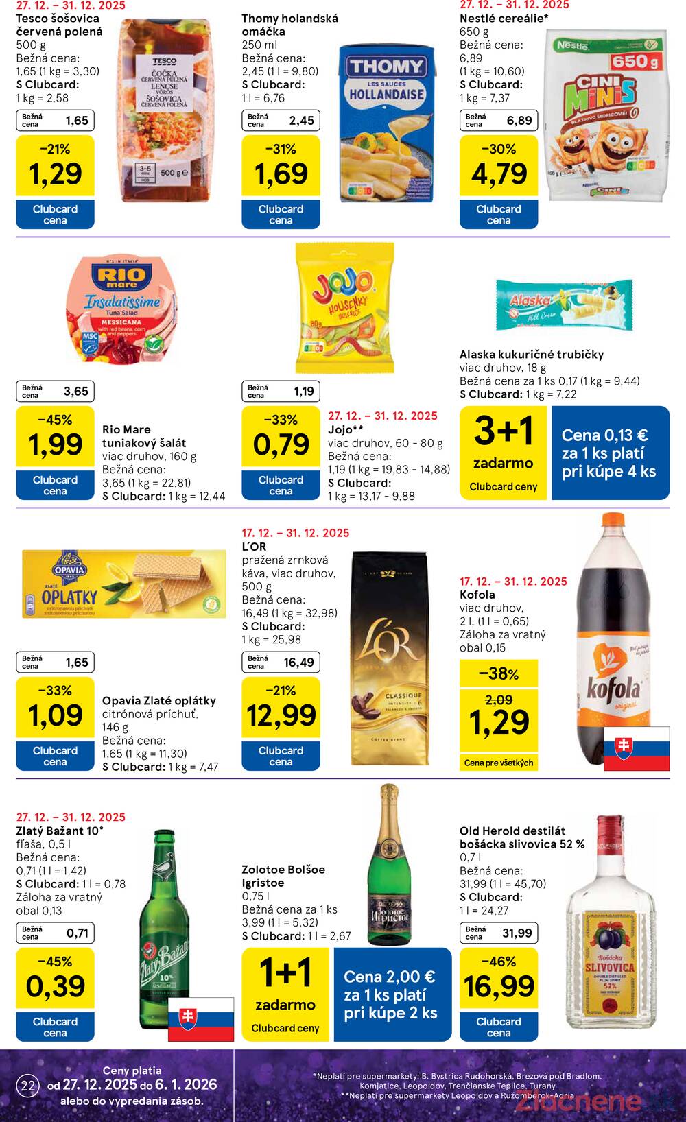 Leták Tesco - Tesco supermarkety od 27.12. do 31.12.2025 - strana 22