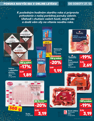 Kaufland 27.12. - 31.12. - Kaufland Detva