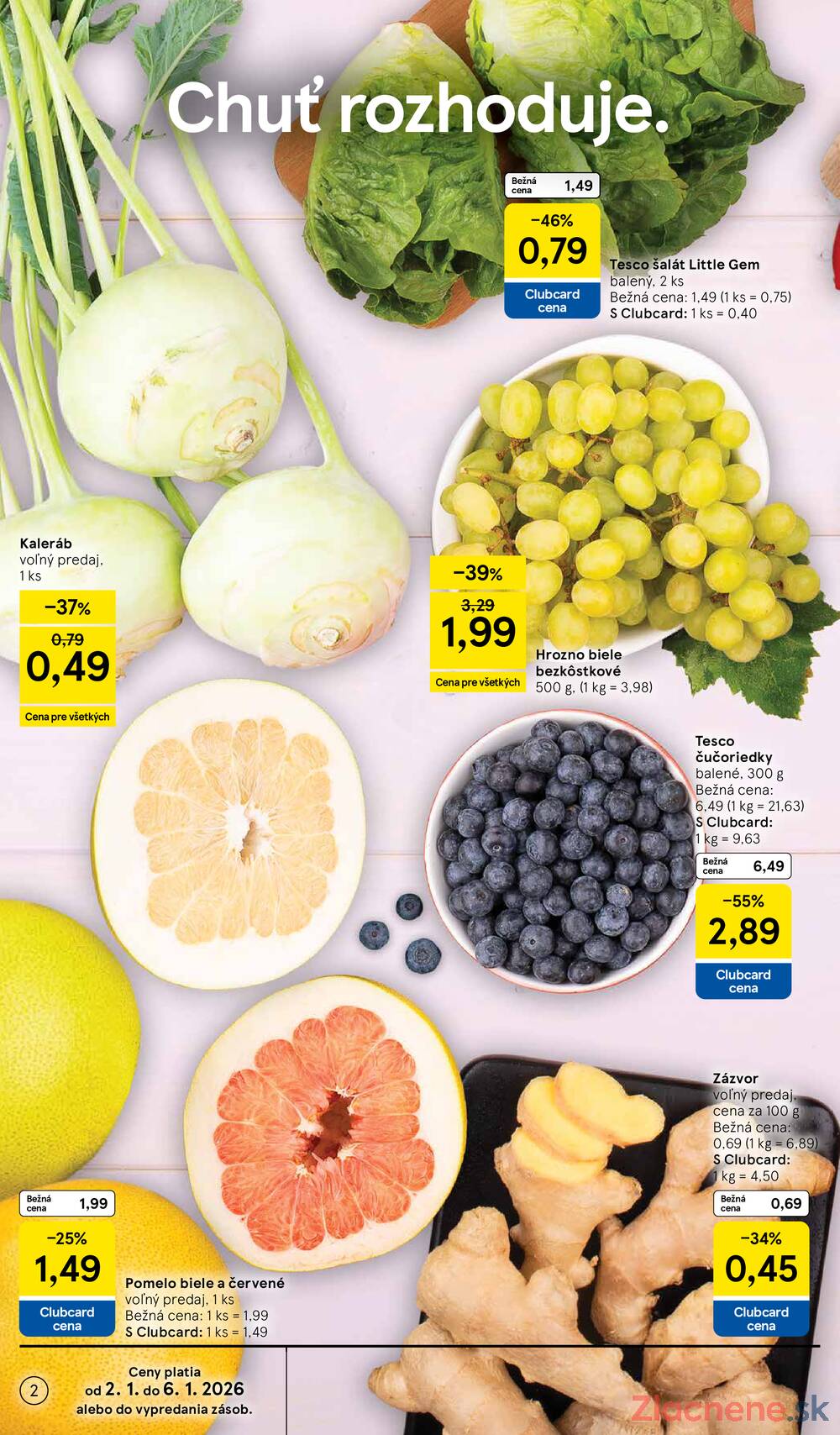 Leták Tesco - Tesco supermarkety od 2.1. do 6.1.2026 - strana 2