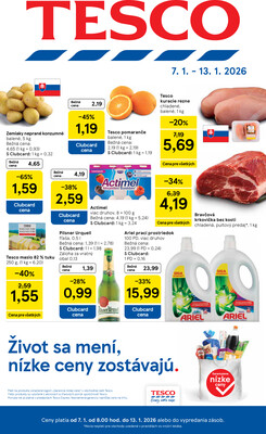 Leták Tesco malé hypermarkety od 7.1. do 13.1.2026