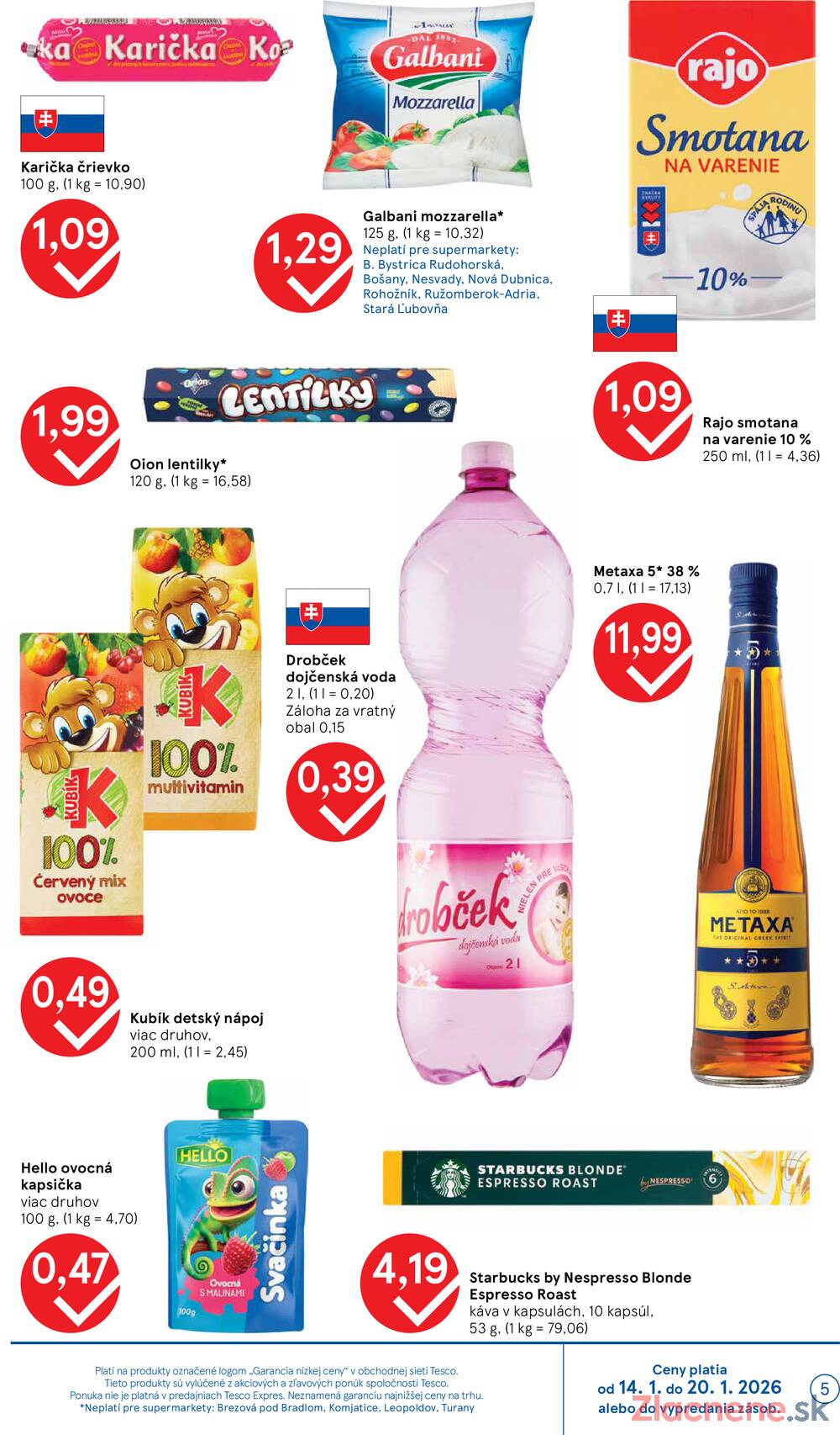 Leták Tesco - Tesco supermarkety od 14.1. do 20.1.2026 - strana 5