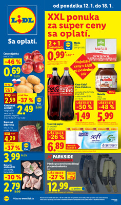 Leták Lidl 12.1. - 18.1.