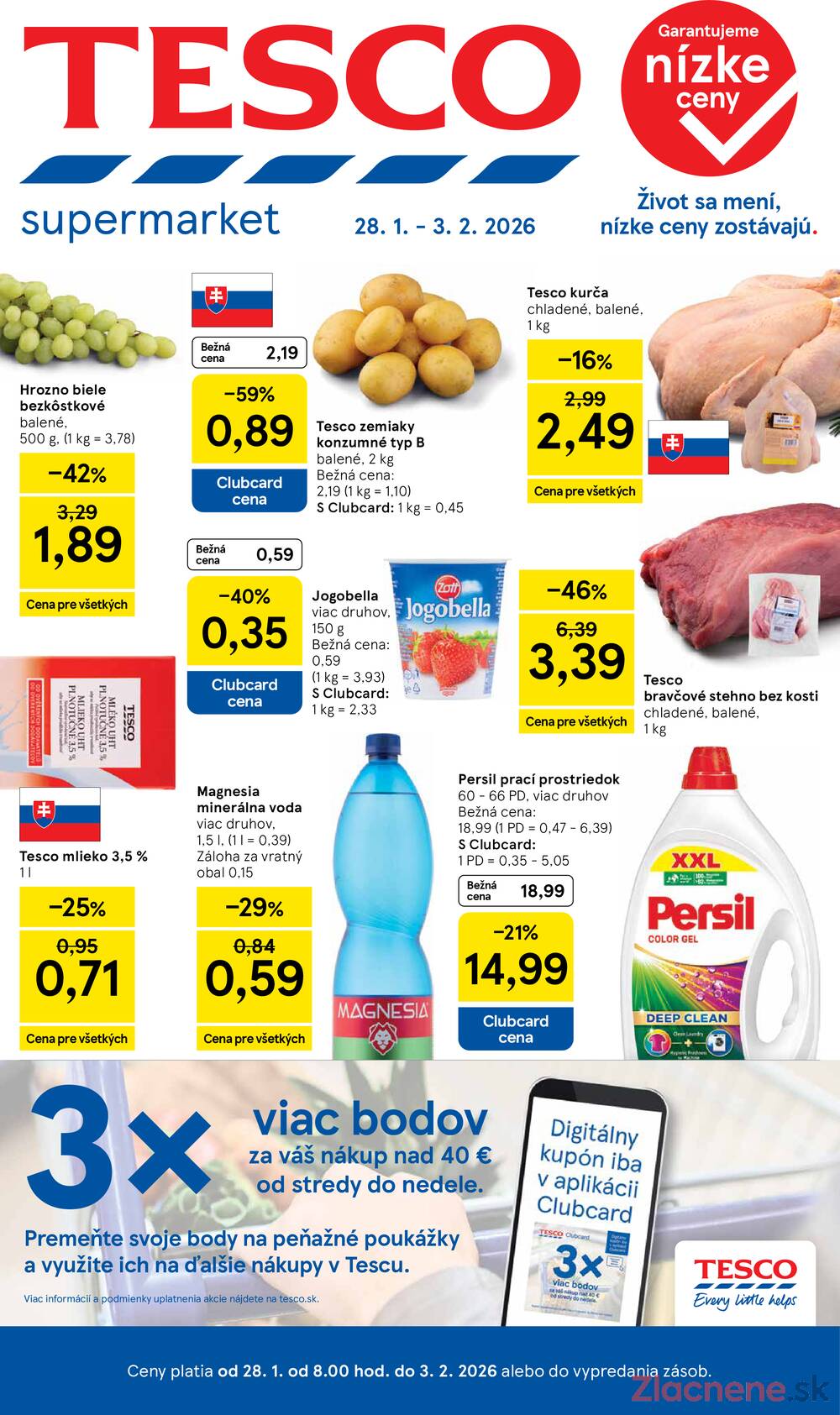 Tesco supermarkety od 28.1. do 3.2.2026