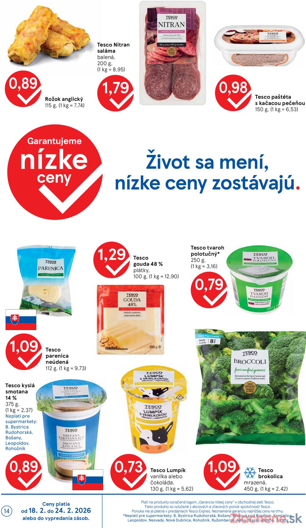 Leták Tesco - Tesco supermarkety od 18.2. do 24.2.2026 - strana 14