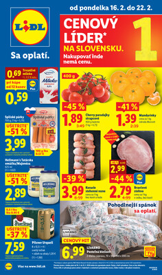 Leták Lidl do 22.2.