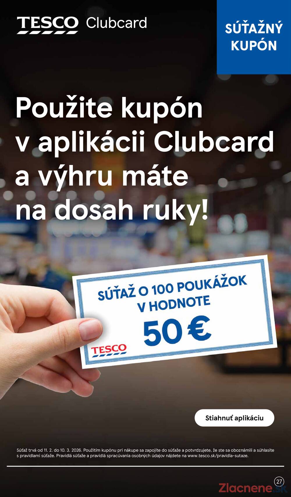 Tesco supermarkety od 25.2. do 3.3.2026