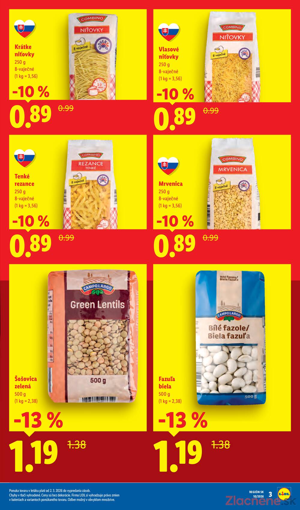 Lidl Pondělok 2.3. - 8.3.