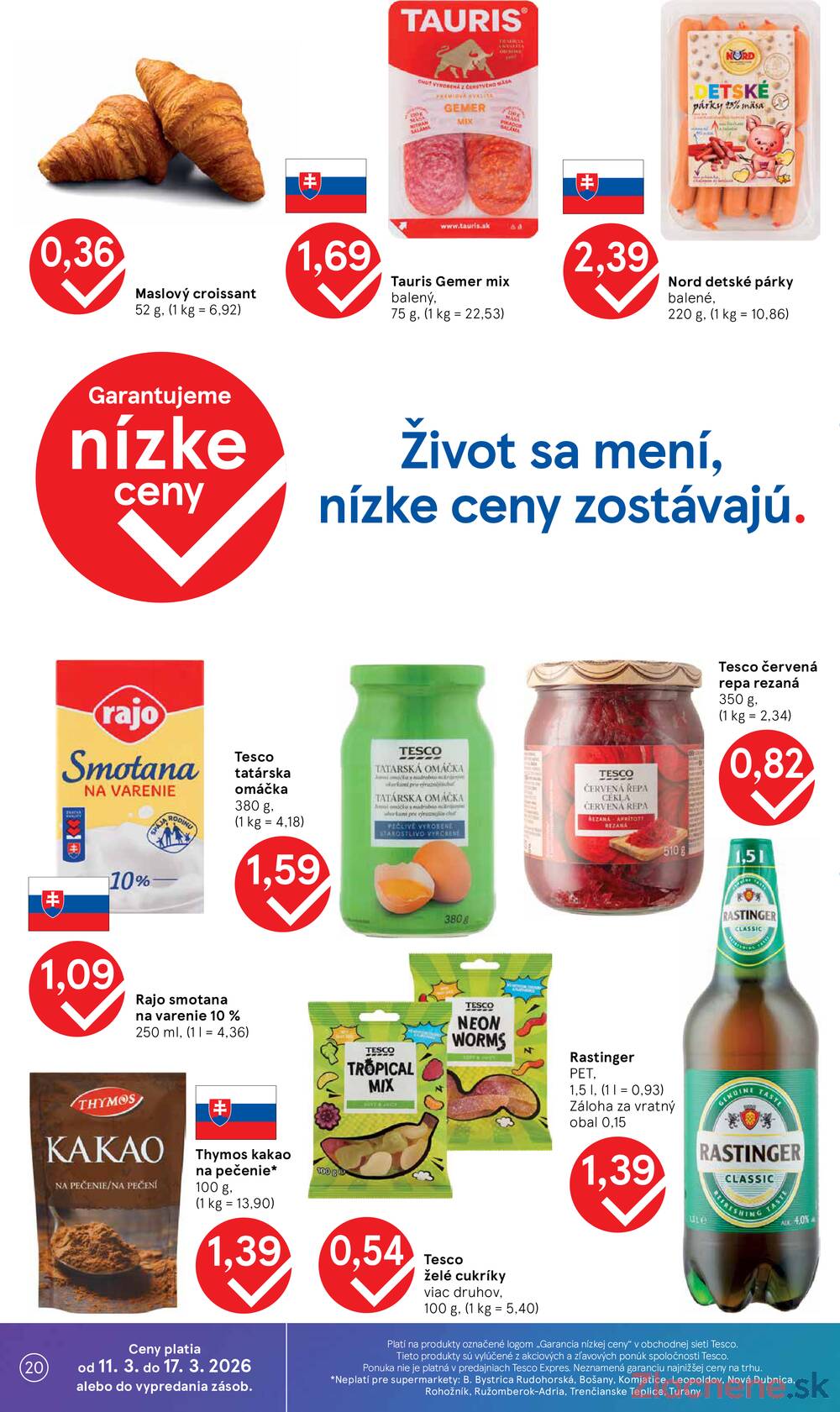 Leták Tesco - Tesco supermarkety od 11.3. do 17.3.2026 - strana 20