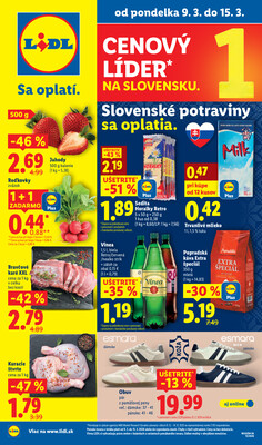 Leták Lidl 9.3. - 15.3.