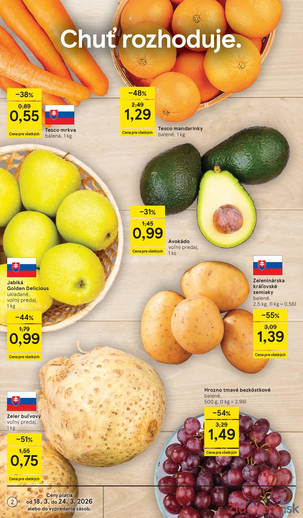 Tesco supermarkety od 18.3. do 24.3.2026