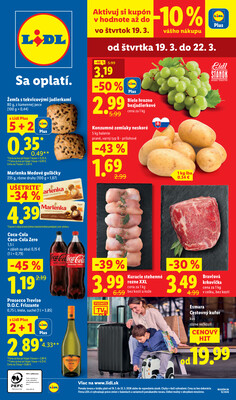Leták Lidl 19.3. - 22.3.
