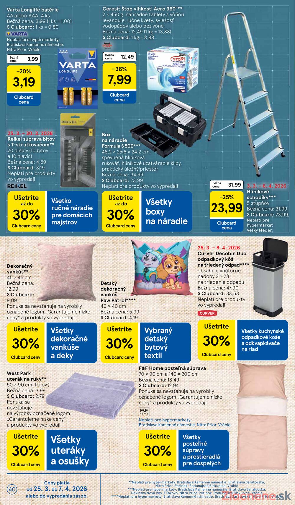 Tesco malé hypermarkety 25.3. - 30.3.