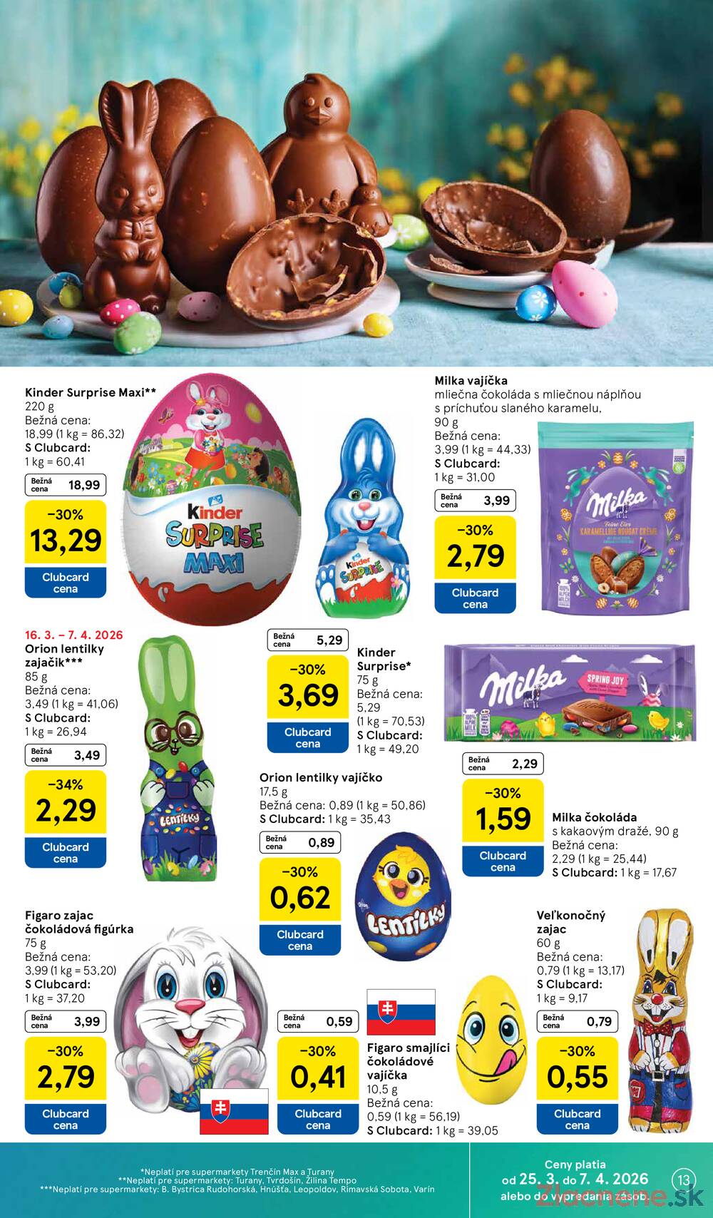 Tesco supermarkety od 25.3. do 30.3.2026