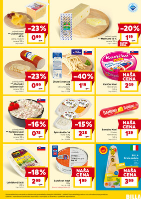 BILLA od 30.3. do 6.4.2026